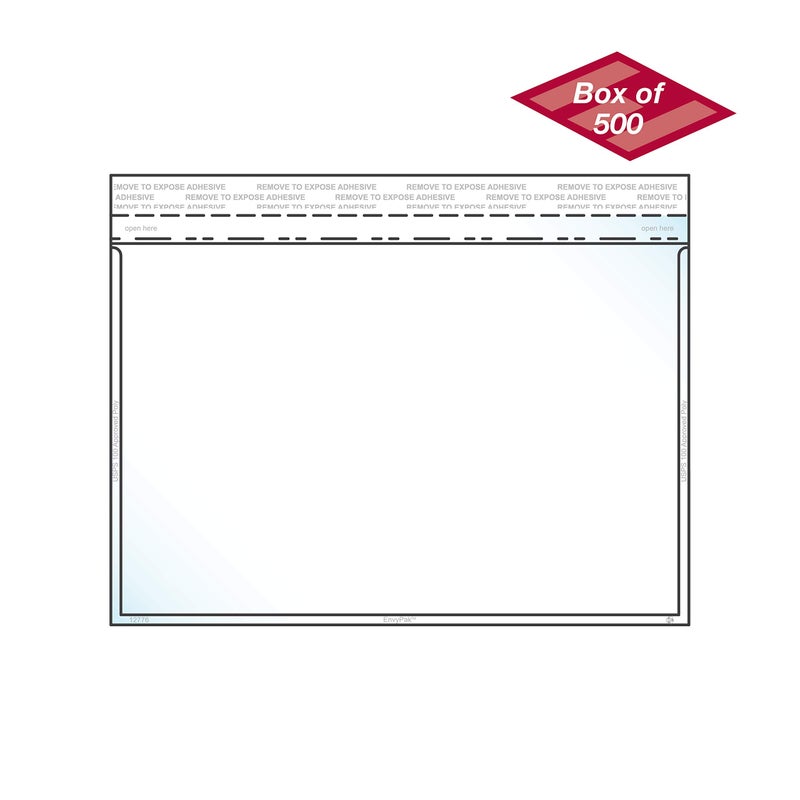 EnvyPak Envelope Crystal Clear Booklet Style 6" x 9", Permanent Tape (5.5â€³ x 8.5â€³ Insert Size) Holds Booklets, Catalogs and Brochures. - Box of 500 - Image 2